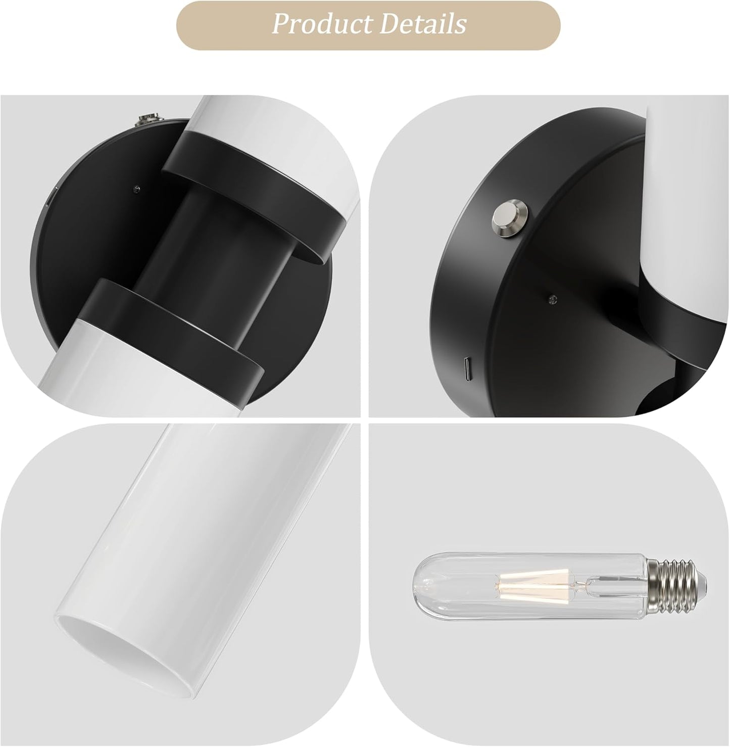 Battery Operated Wall Sconce Set of 2, 10000mAh Rechargeable Wireless Wall Lights Remote Control, Cordless Timer Dimmable Glass Wall Lamps for Living Room Bedside Entryway Emergency Gold 16.5 Inch