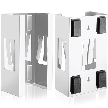 Lounsweer 2 Pcs Magnetic Gloves Dispenser Holders Wall Mount Boxes of Gloves Commercial Quality Towels Wipes Paper Tissue Box Holder Kitchen Fridge Office Workshops Garage Tool Hospital (Black)