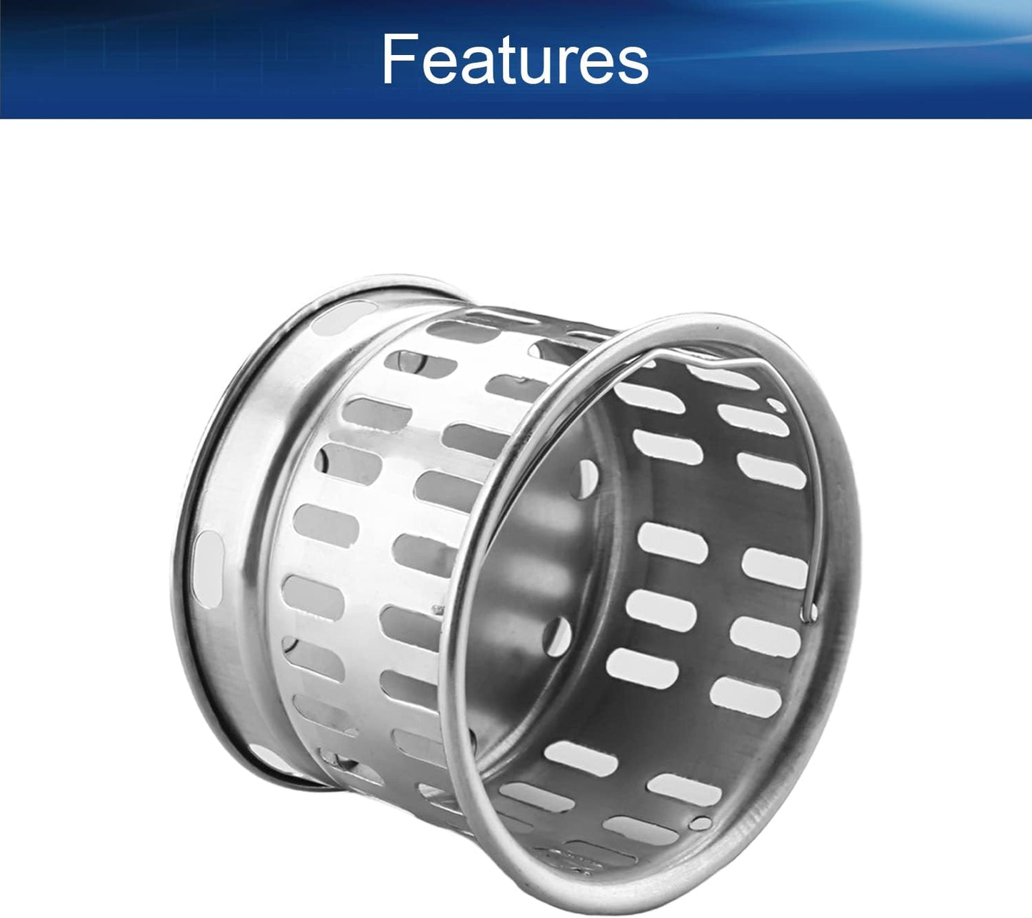 2PCS Sink Strainer Basket with Handle 3.03 inch Diameter Deep Cup with Handle Sink Drain Strainer Stainless Steel for Kitchen Sinks Tank