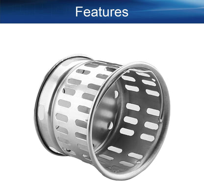 2PCS Sink Strainer Basket with Handle 3.03 inch Diameter Deep Cup with Handle Sink Drain Strainer Stainless Steel for Kitchen Sinks Tank