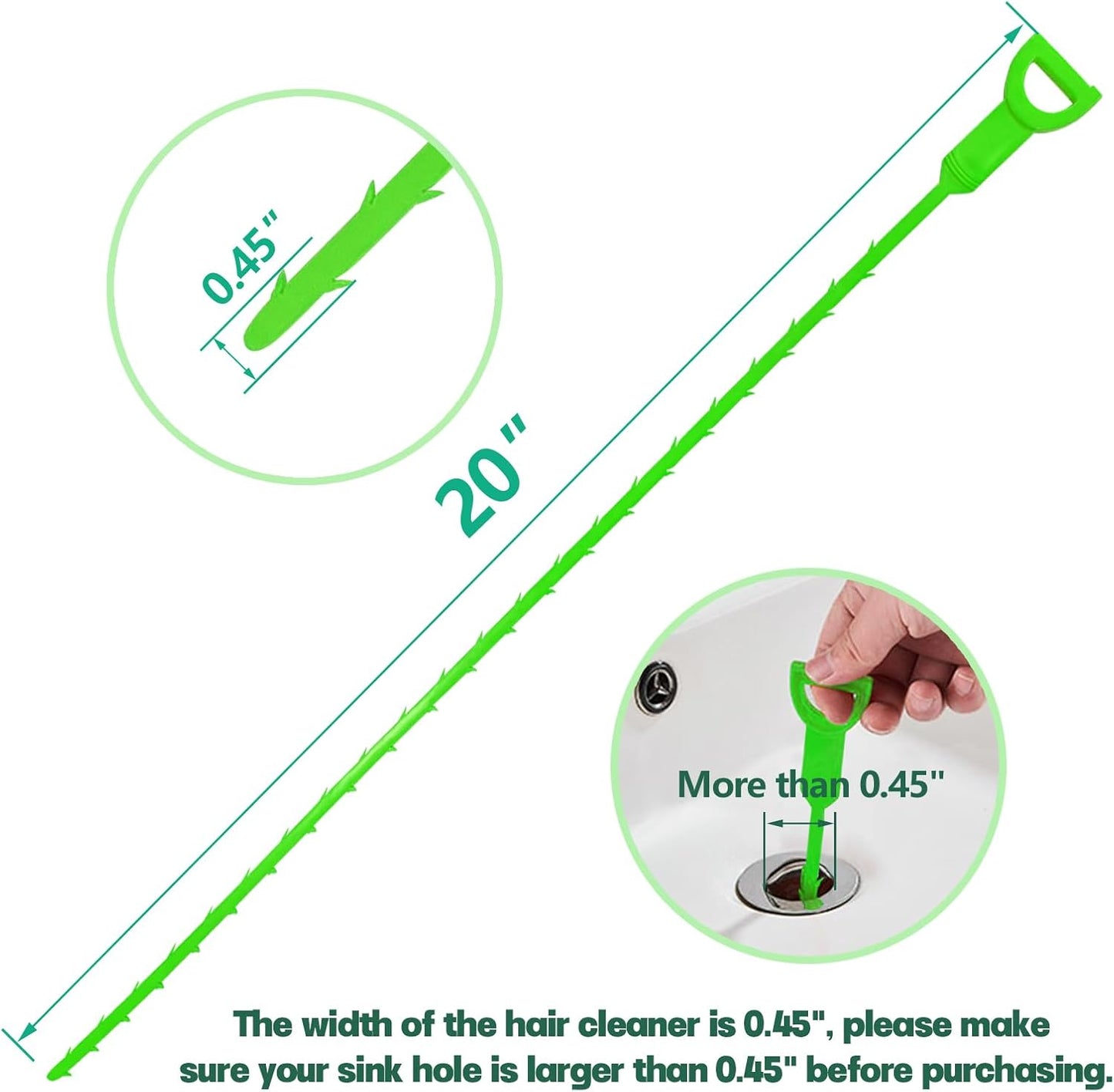 Drain Snake Hair Drain Clog Remover - 3 Pack Shower Snake Sink Unclogger Tool with Exquisite Packaging