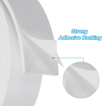 PATIKIL Weather Stripping Door Seal Strip, 3/8 Inch x 1/4 Inch x 32 Ft Self Adhesive Soundproof High Density Foam Tape Insulation for Door Window Air Conditioning, White - Colors B