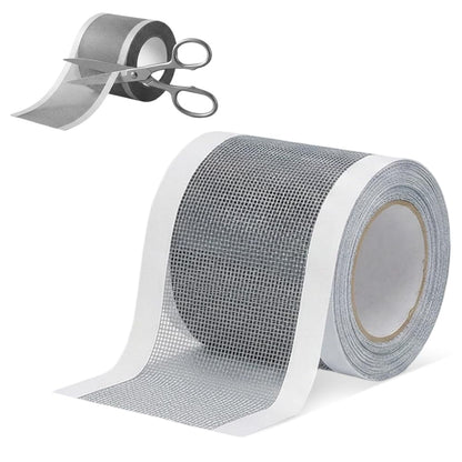 Strong Adhesive Screen Repair Tape, Window Screen Repair Kit, Fiberglass Mesh Screen Repair Kit for Window and Door, Self-Adhesive Patch for RV, Tent, Pool, Patio, Porch Netting (1 PCS, 3 IN*18 FT)