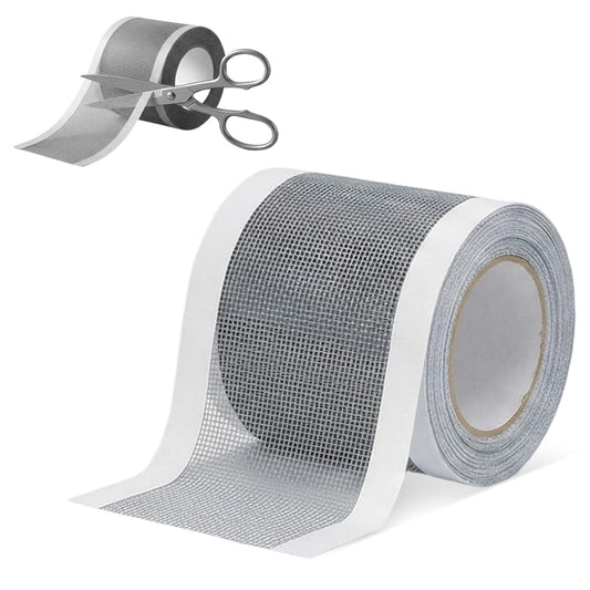Strong Adhesive Screen Repair Tape, Window Screen Repair Kit, Fiberglass Mesh Screen Repair Kit for Window and Door, Self-Adhesive Patch for RV, Tent, Pool, Patio, Porch Netting (1 PCS, 3 IN*18 FT)
