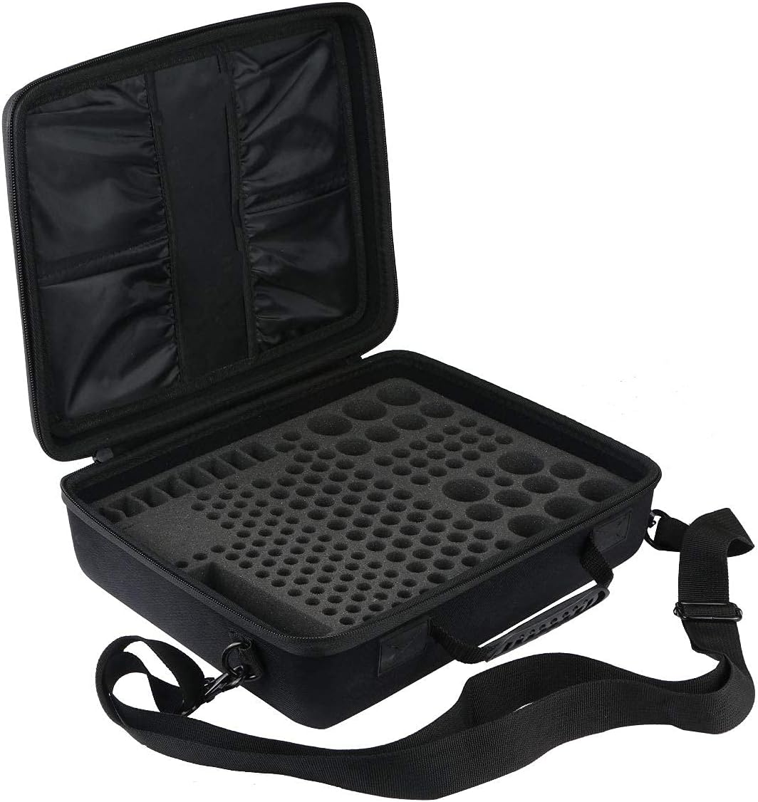 khanka Hard Battery Organizer Storage Box, Carrying Case Bag Holder - Holds 116 Batteries AA AAA C D 3V 9V with Battery Tester (BATTRIES are NOT Included.)