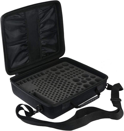 khanka Hard Battery Organizer Storage Box, Carrying Case Bag Holder - Holds 116 Batteries AA AAA C D 3V 9V with Battery Tester (BATTRIES are NOT Included.)