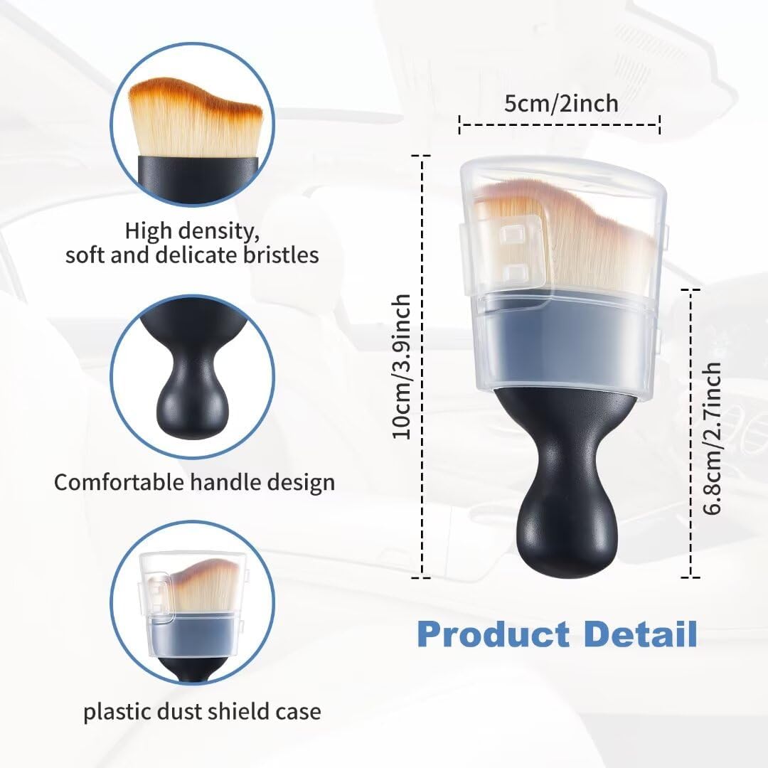 Car Interior and Exterior Soft bristles Detail dust Brush Interior dusting Brush Dashboard Cleaning Brush Home Office dusting Tools+ Double-Sided Suede Cleaning Towel+ Cleaning Cream