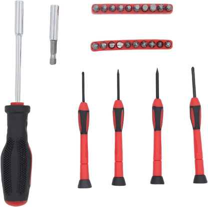 39-Piece Home Tool Kit, Basic Household Tool Set with Portable Storage Box, All-in-One Repair Tools for Apartment, Home, Dorm, DIY, Housewarming Gift