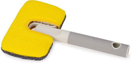 Joseph Joseph CleanTech 2-in-1 Tile and Tub Scrubber and Grout Cleaning Brush with V-Shaped Bristles