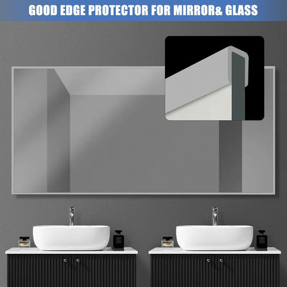 Slimline Cabinet Door Edge Protector, 3/4" Self Adhesive Peel and Stick Rubber Edge Guards, Flexible U Shaped Strips for Kitchen & Garbage Drawer Fronts, Edge Trims for Desks and Shelfves, Black, 10Ft