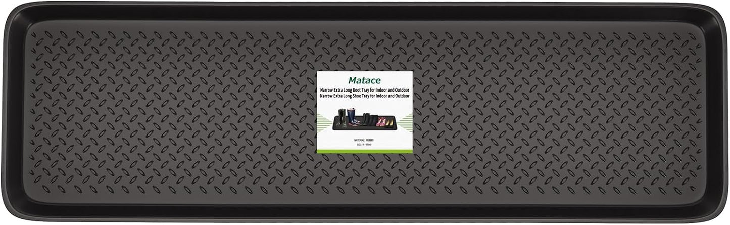Matace 1 Pack Rubber Small Boot Tray for Entryway,Boot Mat,Shoe Tray,Shoe Mat for Indoor and Outdoor Use, 27.95"x 15.74" (Pack of 1)