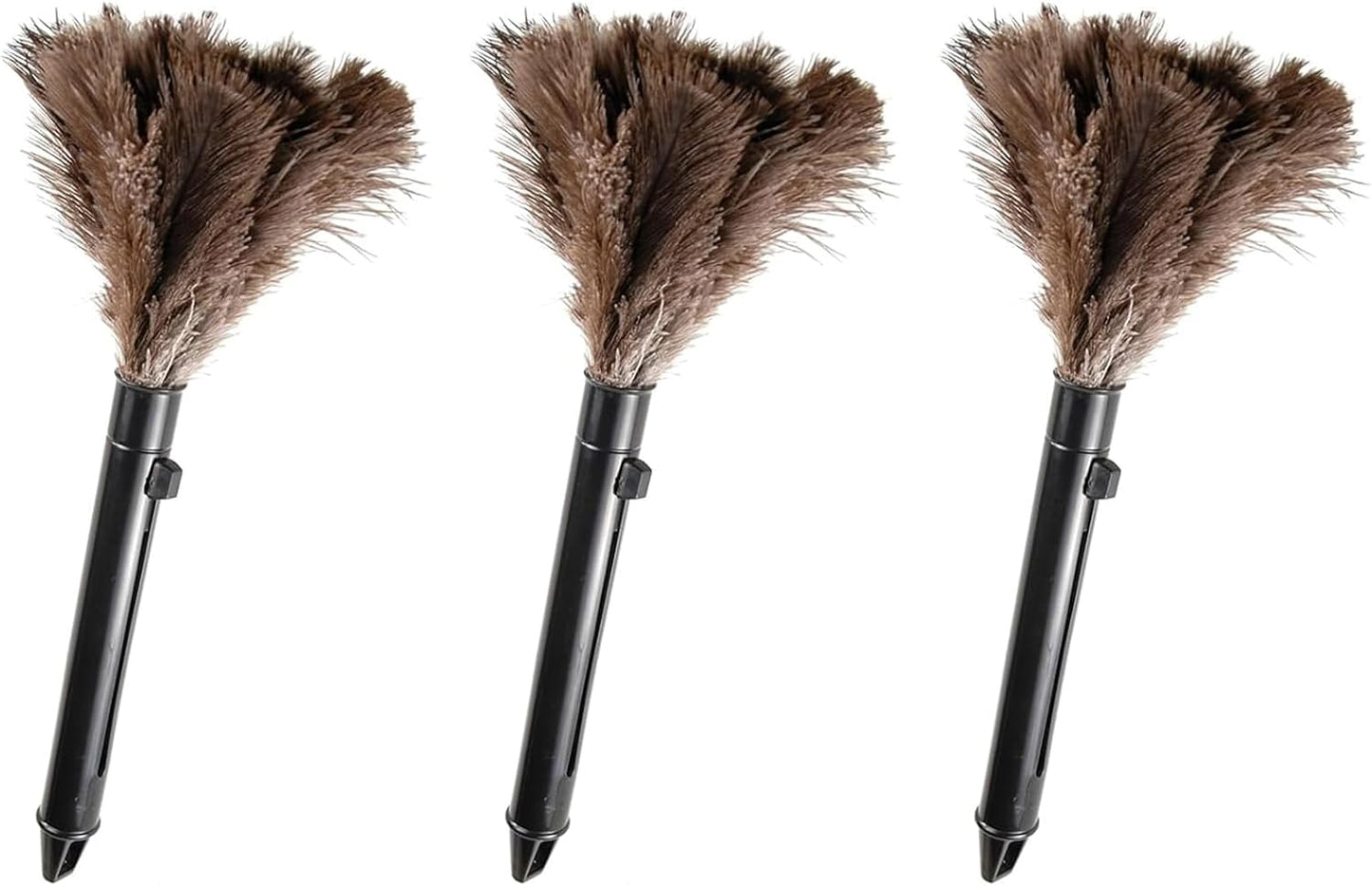 Extendable Cleaning Duster 94 Inch - Long Telescoping Ostrich Feather Dusters with Stainless Steel Extension Pole for High Ceiling Fan, High Ceilings,Roof Dusting