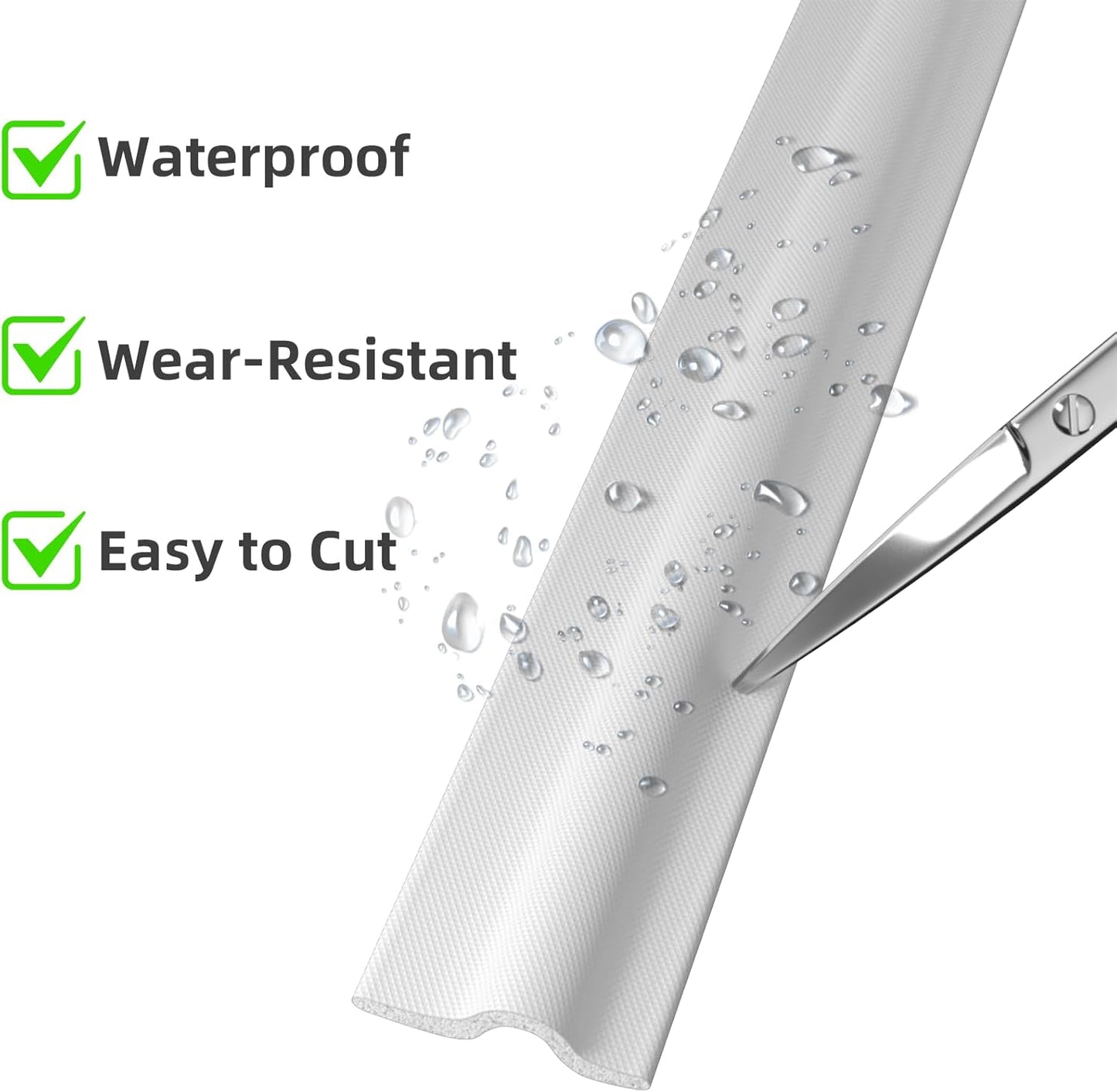 315 Inch T Shape Window Weather Stripping Door Seal Strip,Self Adhesive Window Insulation Foam Weather Strip,Soundproofing Draft Stopper for Doors Bottom and Side Gap Blocker(White)