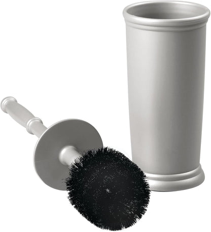 mDesign Metal Freestanding Slim Toilet Bowl Brush and Holder