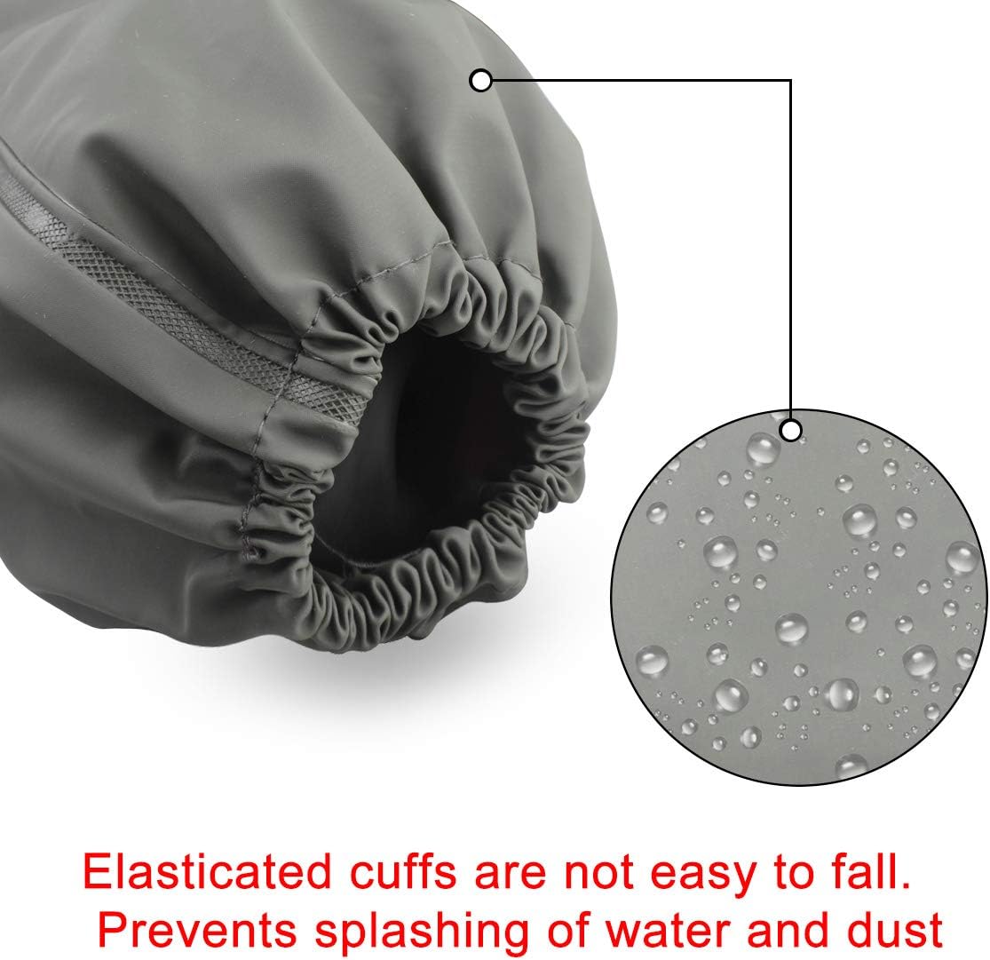 Eiito Extra-Long 26" Rubber Pond Gloves, Chemical Resistant PVC Reusable Heavy Duty Waterproof Cleaning Glove