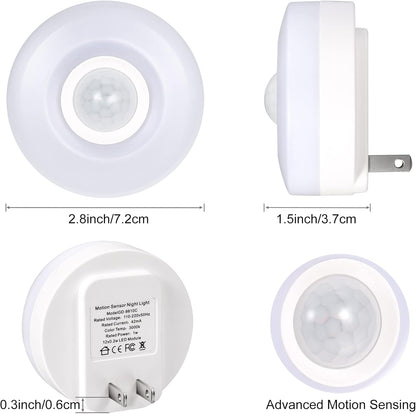 CREWEEL Night Light Plug in, Motion Sensor Night Lights Plug in Wall. 200LM Ultra Bright Soft Warm White nightlights, Smart Movement Sensor, Energy Efficient(Warm White 2Pack)