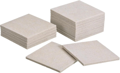 uxcell Furniture Pads, 16Pcs 2.5" - Square Self Adhesive Felt Furniture Pads, Floor Protectors for Furniture Feet Chairs Legs Hardwood Floors (Brown)