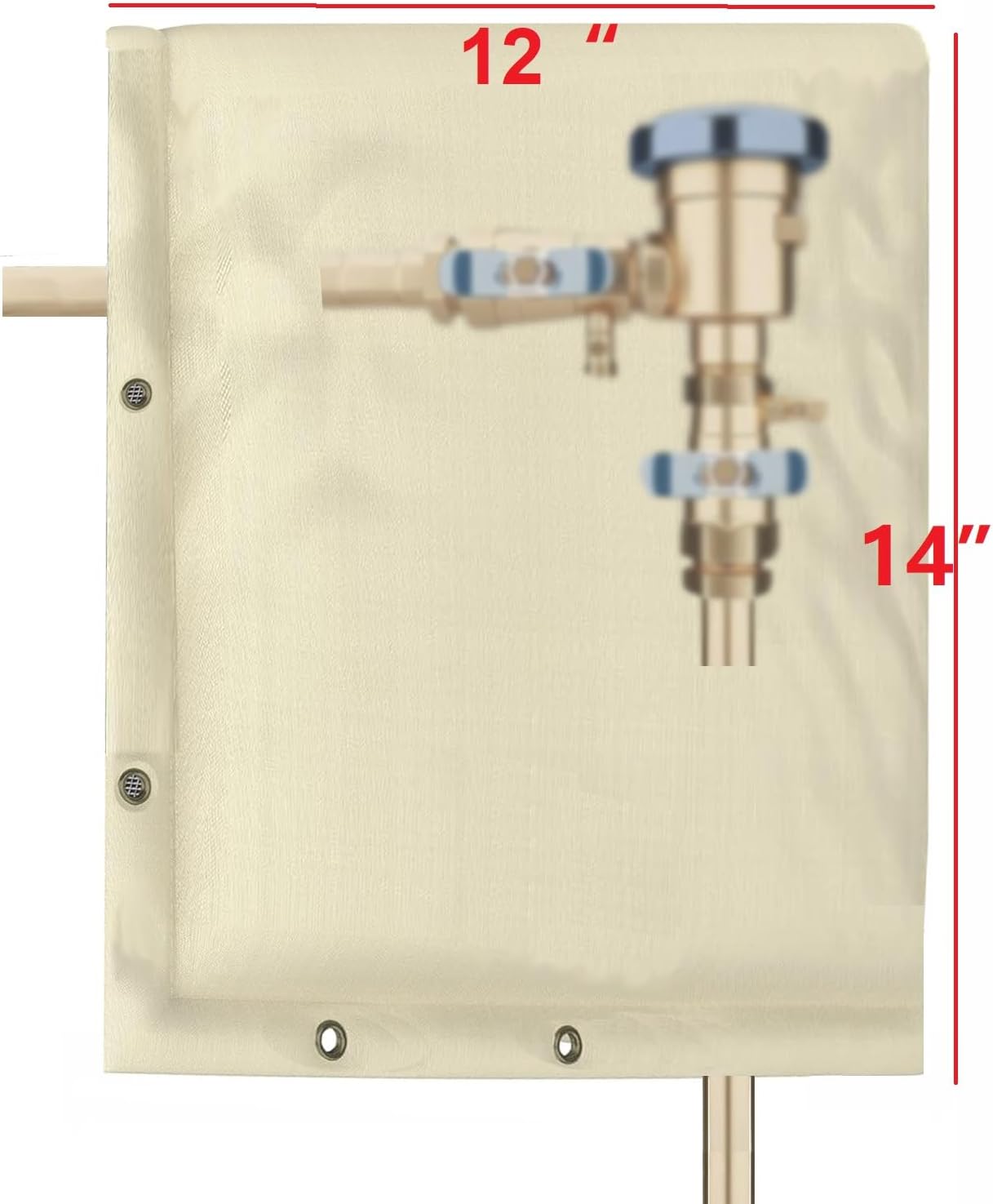 Backflow Preventer Insulation Cover,Pipe Insulation,Outdoor Pipe Covers for Winter Freeze Protection,Outdoor Faucet Covers for Winter Freeze Protection,Insulated Pipe Covers for Outside (14w*12h)