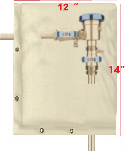 Backflow Preventer Insulation Cover,Pipe Insulation,Outdoor Pipe Covers for Winter Freeze Protection,Outdoor Faucet Covers for Winter Freeze Protection,Insulated Pipe Covers for Outside (14w*12h)