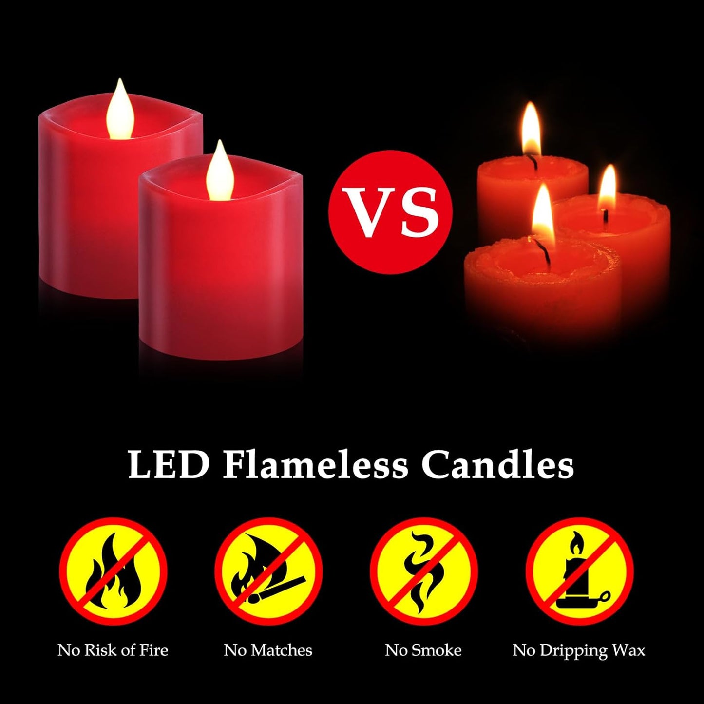 3"x4" Flickering Flameless Battery Candles with Timer, White Realistic LED Pillar Candles, Set of 2 Large Remote-Operated Candles for Home Indoor/Outdoor & Holiday Decor