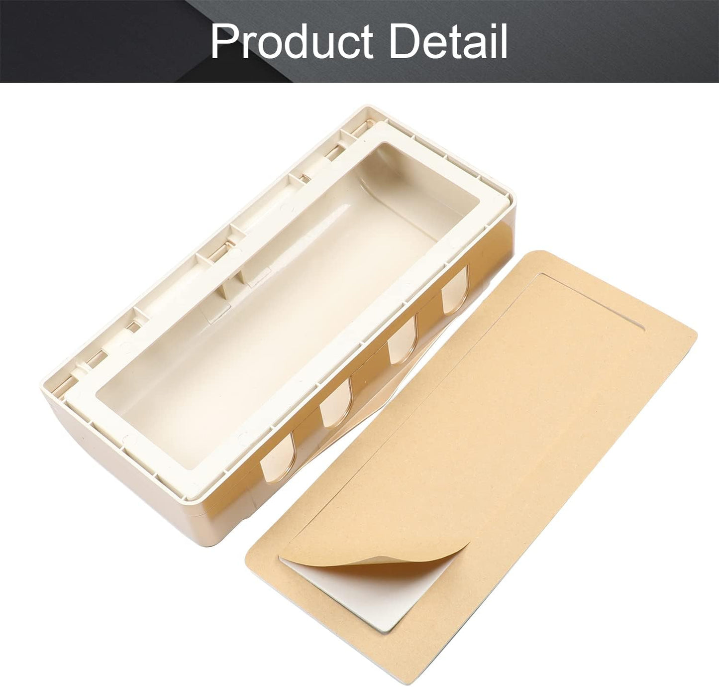 Fielect 2Pcs Weatherproof in Use Outlet Cover Plug Receptacle Protector for Retrofit Siding Construction Transparent 118 Type 210x100x47mm