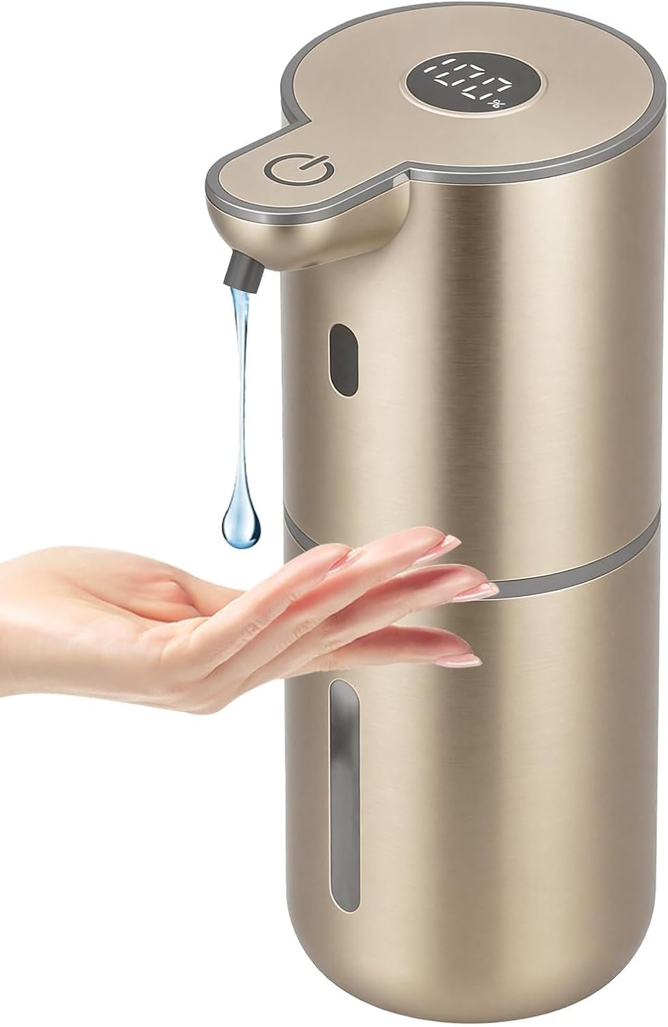 OHIFAST Automatic Foaming Soap Dispenser Touchless, USB Rechargeable Smart Hand Soap Dispenser, 6-Level Adjustable, 12.8oz/380mL Wall Mounted for Bathroom Kitchen Dish Soap-White