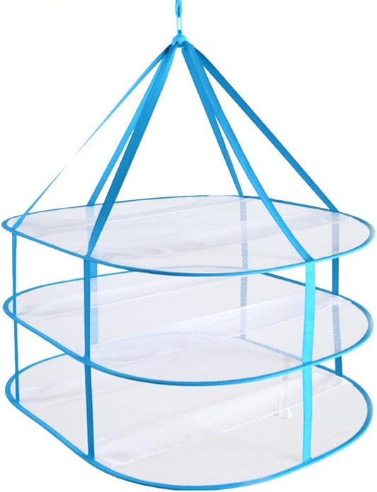 Large Folding Laundry Drying Rack, Clothes Drying Rack, Portable Sweater Drying Rack, Mesh Hanging air Dryer, Lay fold Flat Dry Hanger for Indoor Outdoor, Delicates, Towel, Socks,Swimsuit
