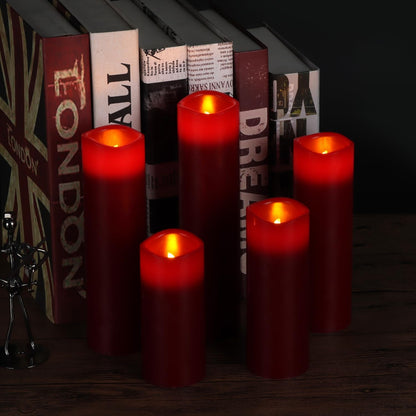 Vinkor Flameless Candles Battery Operated Candles Real Wax Pillar LED Candles with 10-Key Remote and Cycling 24 Hours Timer (Ivory Set of 12 （D: 3" x H: 4"）)