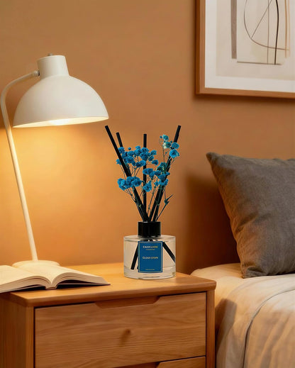 Reed Diffuser Set-Lemon Verbena Scent Fragrance Oil Diffuser with 6 Reed Sticks | Home & Bedroom Bathroom Decor,3.38 fl oz (100ml)