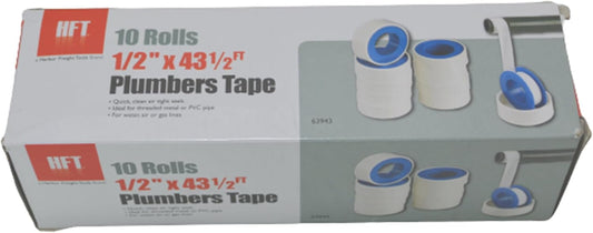 Harbor Freight Tools 61377 HFT 1123 Plumber's Teflon Thread Seal Tape, 10 Rolls Per Box