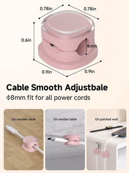 Magnetic Cable Clips, Adjustable Cord Holder Management, Adhesive Wire Keeper Organizer for Home Office Desk Phone PC Car Wall Desktop Nightstand Appliance (9-Pack Black Crystal)