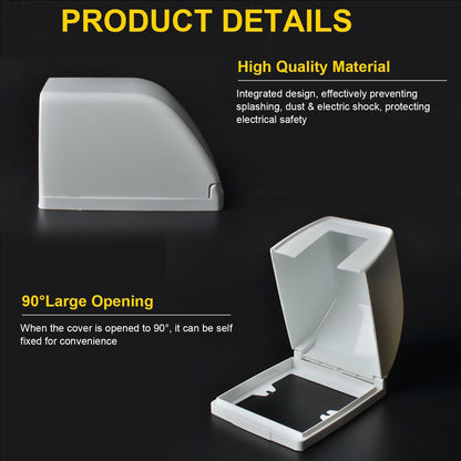 Fielect Weatherproof In Use Outdoor Outlet Cover 86Type Clear Electrical Outlet Cover Box 5" x 8.4" x 1.9"