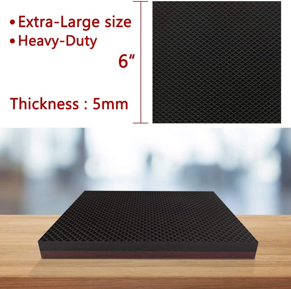 Yelanon Non Slip Furniture Pads -12pcs 4" Furniture Grippers Hardwood Floors, Non Skid for Furniture Legs,Self Adhesive Rubber Feet, Anti Slide Furniture Floors Protectors for Keep Couch Stoppers