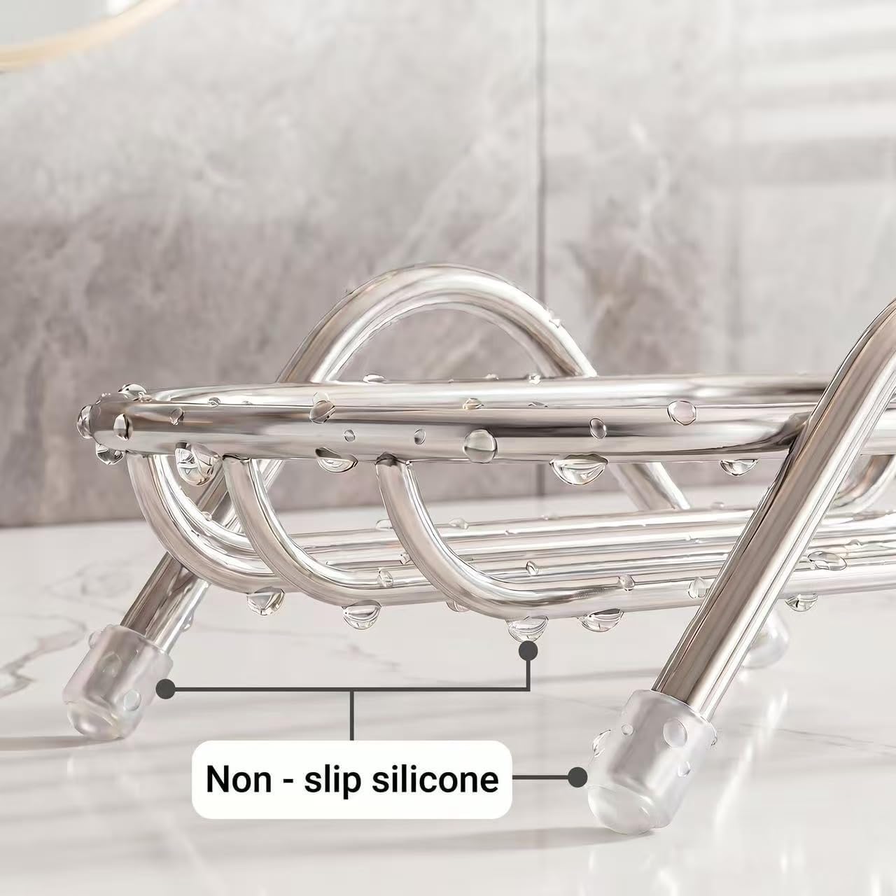 Soap Dish for Shower Bar Soap Holder Self-Draining Shower & Kitchen Sink Organizer
