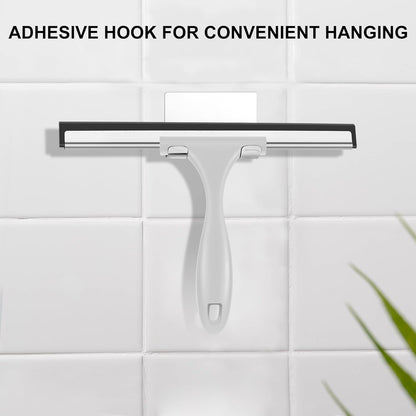 SetSail Squeegee for Shower Glass Door Stainless Steel Shower Squeegee for Glass Doors All-Purpose Window Squeegee for Tile Shower Walls, Sink, Mirror, Bathroom, Car Window Cleaning 10 Inches