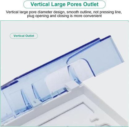 Fielect 2Pcs Weatherproof in Use Outlet Cover Plug Receptacle Protector for Retrofit Siding Construction Transparent 118 Type 210x100x47mm