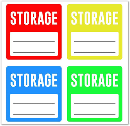 Storage Labels Stickers, Moving Labels for Moving Boxes (Red,Yellow,Blue,Green, 4 Labels per Sheet, 252 Labels Total)