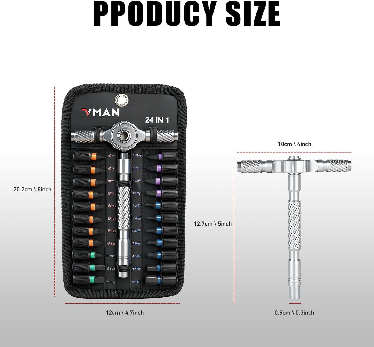 VMAN Ratchet Screwdriver Set, magnetic Screwdriver sets, S2 Steel Bits, DIY Combination Flexible Shaft, Suitable for Furniture Assembly, Precision Electrical Appliance Repair, Bicycle Tools
