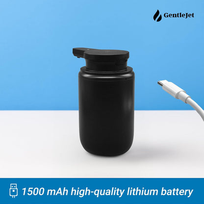 GentleJet SimpleFoam Automatic Foaming Soap Dispenser – Touchless Sensor, USB-C Rechargeable, IPX5 Waterproof, Dual Output for Bathroom Kitchen Sink, ABS Compact Design