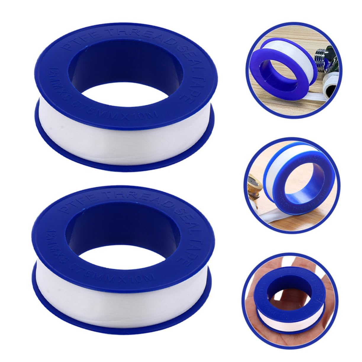 12 Rolls High-Temperature PTFE Sealing Tape Waterproof Pipe Sealant for Plumbers Shower Heads and Faucets Leak-Proof Thread Tape for Plumbing and Garden Hoses