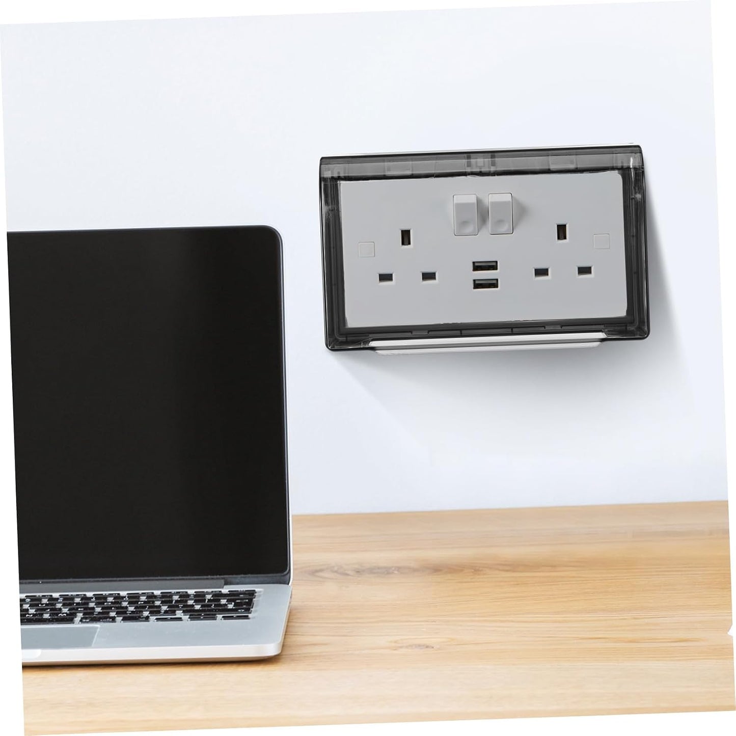 VANZACK Safety Outlet Cover Case Box, Outlet Covers Baby Proofing, Double-Position Socket Covers for Outlets Baby Proof, Plug Covers for Electrical Outlets