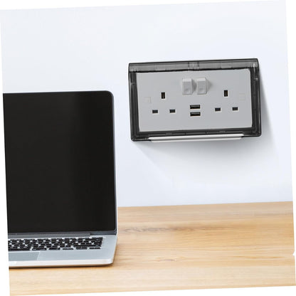 VANZACK Safety Outlet Cover Case Box, Outlet Covers Baby Proofing, Double-Position Socket Covers for Outlets Baby Proof, Plug Covers for Electrical Outlets
