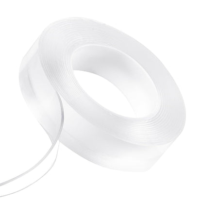 VEVOR Double Sided Tape Heavy Duty, 16 ft Long Nano Mounting Tape, Strong Adhesive & Reusable, Clear Two Sided Wall Tape, Removable Poster Picture Hanging Strips for Home, Office, Car, Outdoor Use