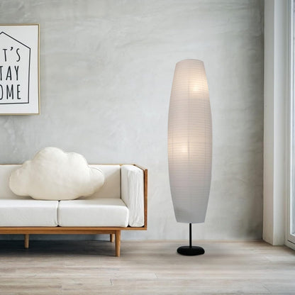2PCS Paper Floor Lamp Shade Contemporary Floor Lamps Japanese Style Standing Lamps Shade for Bedside Floor Lamp Living Room White