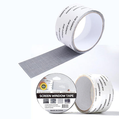 Grey Window Screen Repair Tape,2inX80in Screen Repair Kit for Window Screen and Screen Door Tears Holes,Strong Adhesive Window Screen Patch