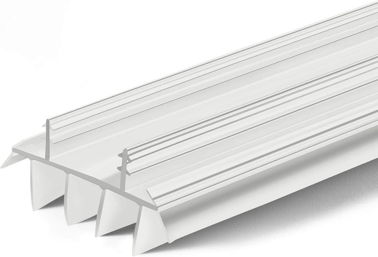 Pushglossy 1 Pcs Replacement Door Bottom with Vinyl Fins 36" Long 1 3/4" Wide Threshold Seal Bottom of Door Weatherstrip Kerf Weather Stripping for 7/8" Between Barbs (White)