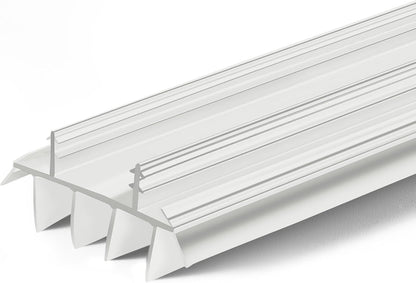 Pushglossy 1 Pcs Replacement Door Bottom with Vinyl Fins 36" Long 1 3/4" Wide Threshold Seal Bottom of Door Weatherstrip Kerf Weather Stripping for 7/8" Between Barbs (White)