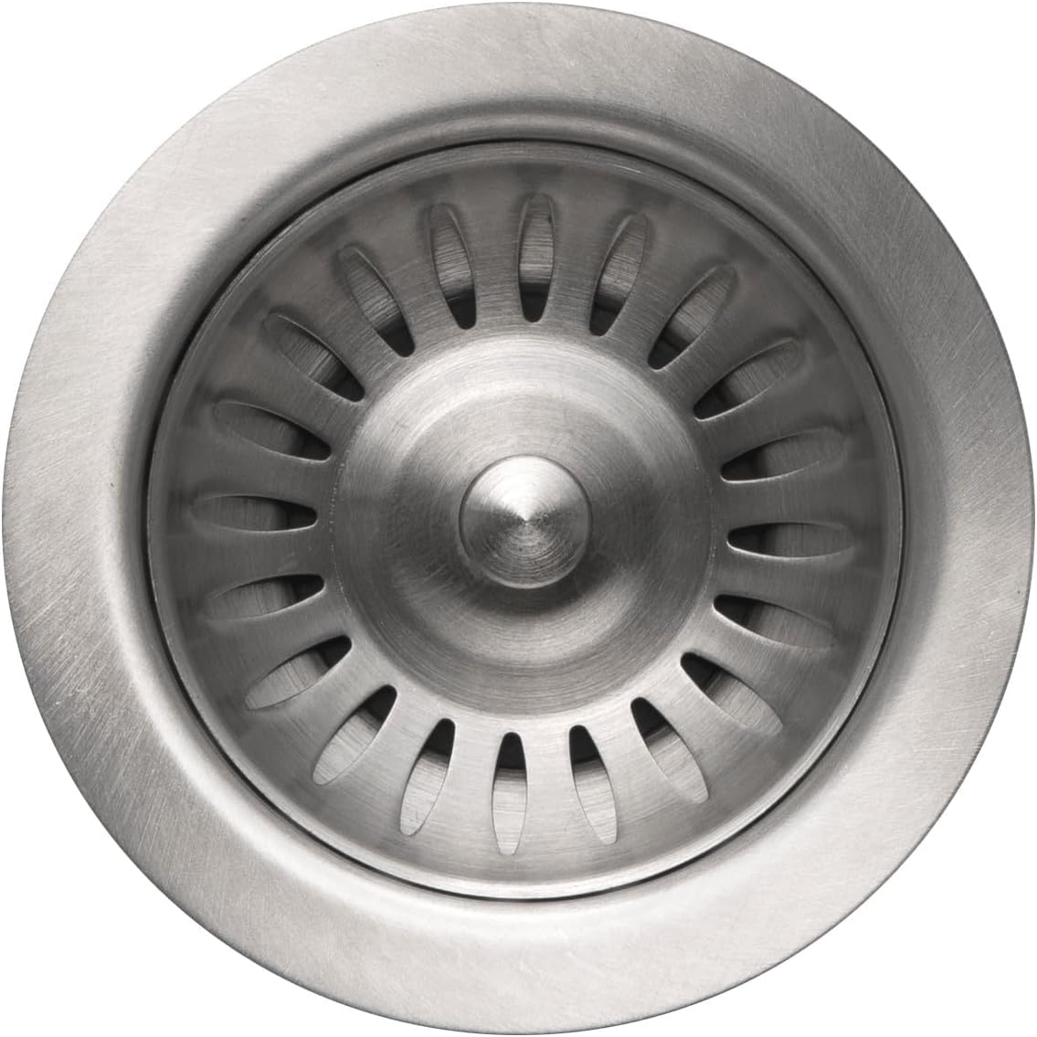Houzer 190-9300 - 3-1/2 Inch Stainless Steel Deep Cup Kitchen Sink Basket Strainer, Durable Food Catcher Stopper for Metal Kitchen Sink, Ideal for Filtering Waste and Preventing Clogs