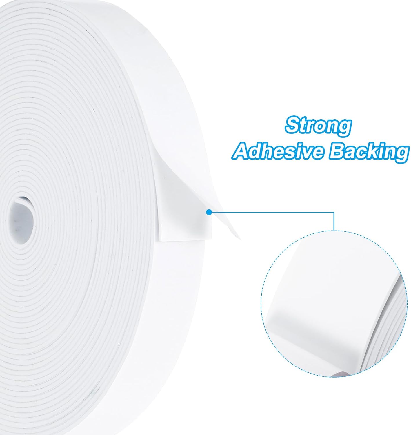 PATIKIL Weather Stripping Door Seal Strip, 3/8 Inch x 1/4 Inch x 32 Ft Self Adhesive Soundproof High Density Foam Tape Insulation for Door Window Air Conditioning, White - Colors B