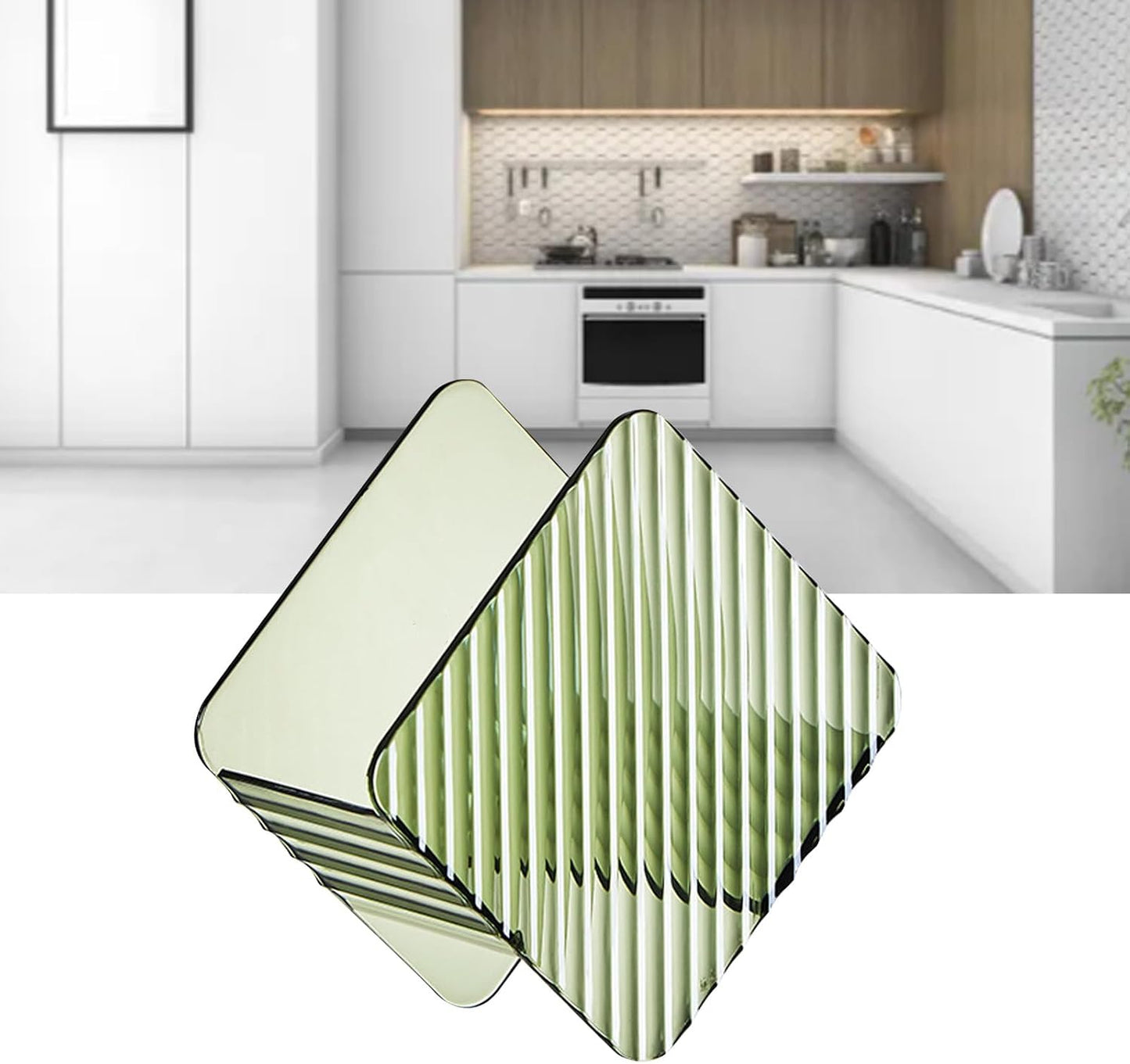Cleaning Cloth Storage Rack, Perforation Frees Wall Hanging Sink Plastic Dishwashing Scrubber Organizer Dish Sponge Holder Drain Rack for Kitchen (White)